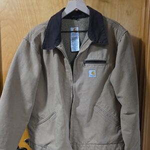 Carhartt Tan Jacket with Black Collar